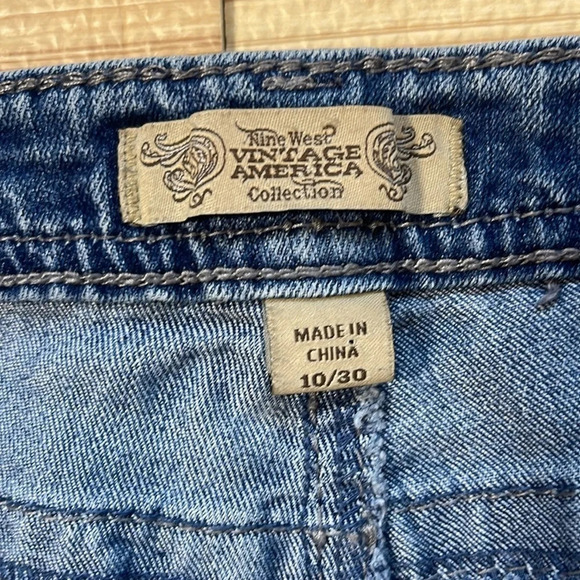 Nine West Vintage America Bootcut Embriodered Pockets Jeans Women's Size 10 - Picture 8 of 8